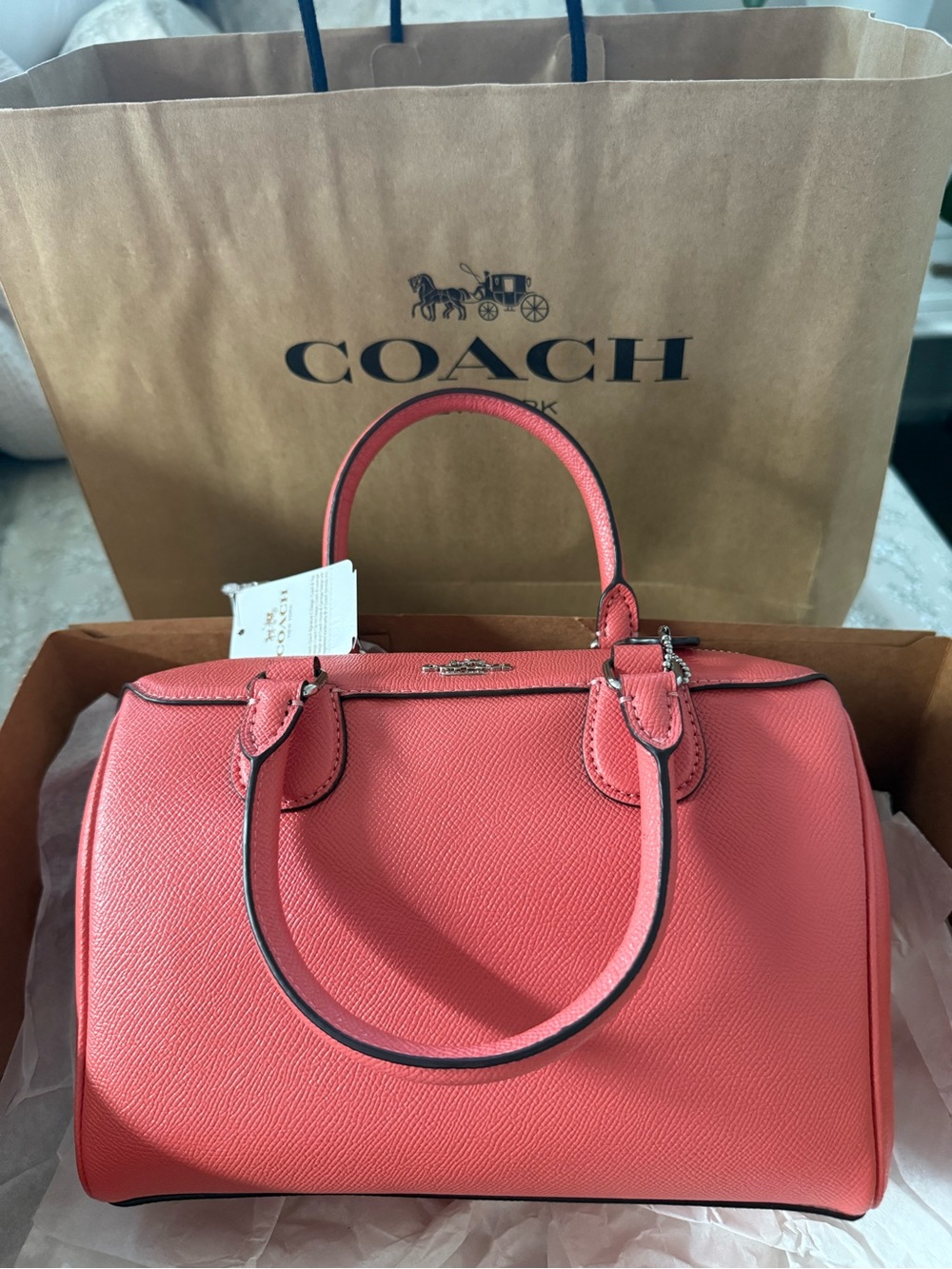 Coach Coral Leather Satchel